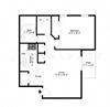 One Bedroom One Bath 800 Square Feet